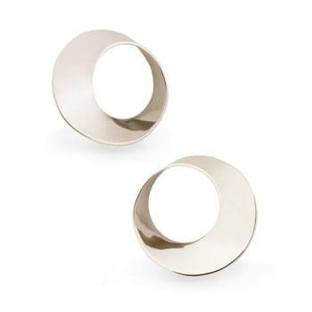 Möbius Twist Earrings © 14K White Gold